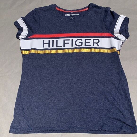 Vintage Tommy‎ Hilfiger Sport baby Tee shirt red White and blue USA size small - Picture 1 of 4